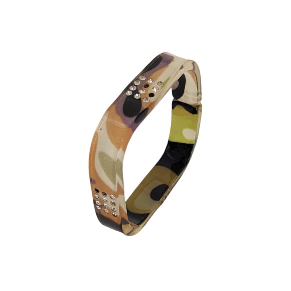 Vintage Square Bracelet Bangle Acrylic‎ Tortoise Costume Jewelry MCM Retro